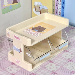 Desktop Storage Box, Desk Organizer, Drawer-Type Dormitory Goodies, Cosmetics, Multi-Functional Organizing Box