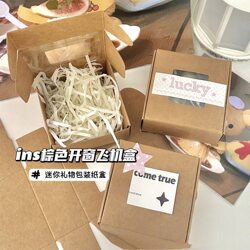 ins Wind Brown Window Mini Airplane Box Gift Shipping Packaging Material High-Value Gift Packaging Paper Box