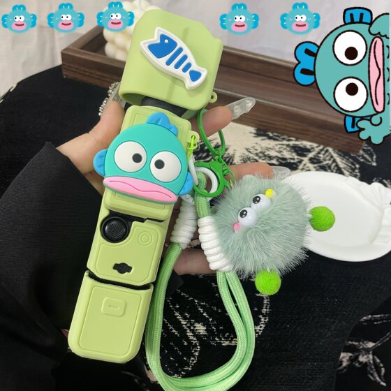 Suitable for DJI pocket3 protective case, cute ugly fish silicone body gimbal protective case, anti-fall and dust-proof accessories