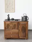 Bàn trà hộ gia đình bàn trà nhỏ quả óc chó bàn cà phê bằng gỗ chắc chắn di động trà giỏ hàng ấm đun nước tích hợp trà bên bàn tủ trà 