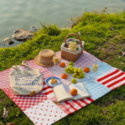 Spring Outing Picnic Mat Portable Picnic Blanket Beach Mat Waterproof Sandproof Seaside Thickened Park Grass Outdoor Camping