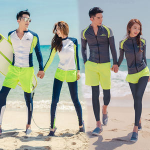 
Wetsuit women's long-sleeved two-piece sun protection snorkeling swimsuit couple suit quick-drying surfing men's long-sleeved long pants jellyfish