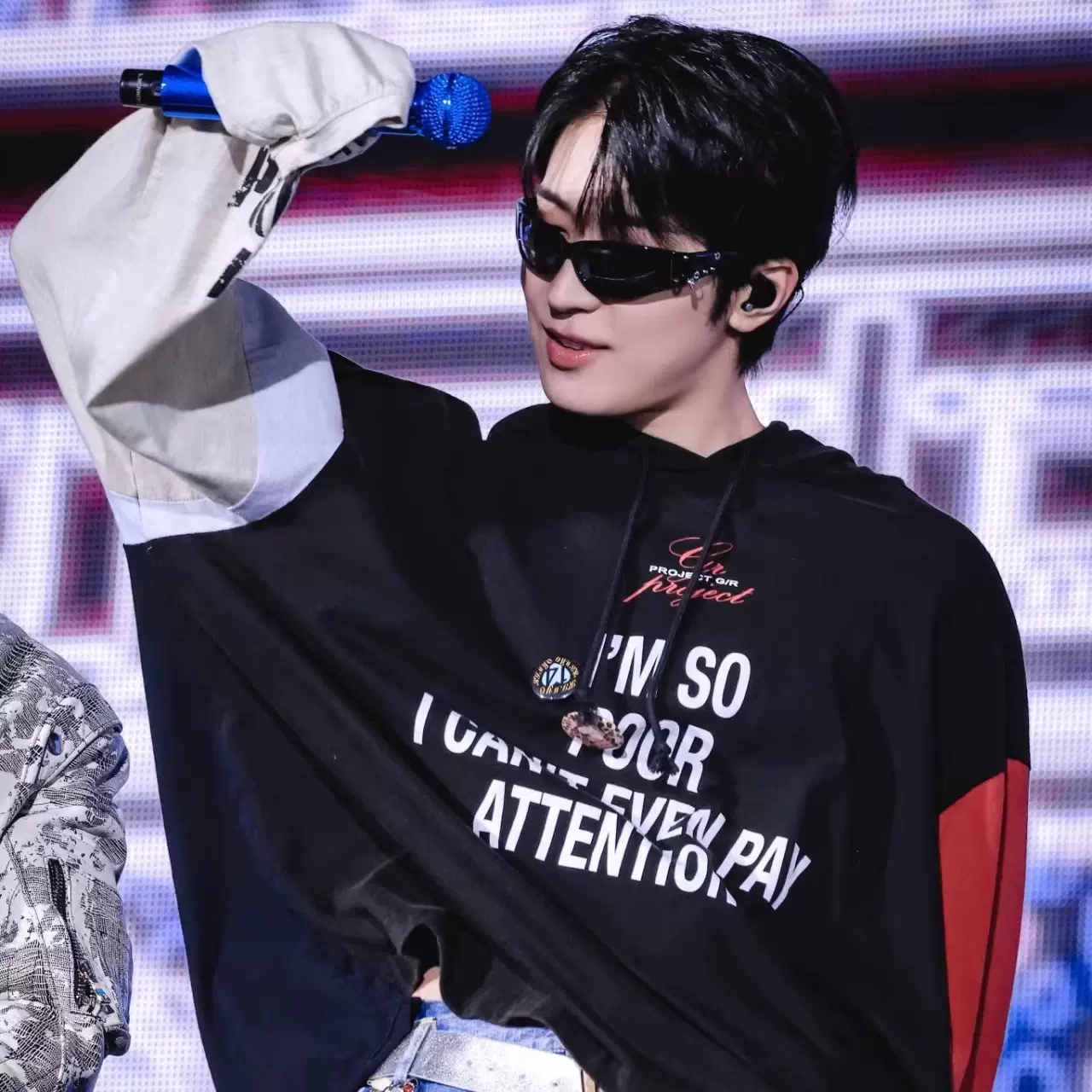 Project G/R Grailz 25SS解构拼接标语印花长袖帽衫全圆佑同款