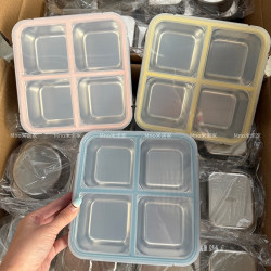 Mino's 304 Stainless Steel Light Meal Compartmentalized Lunch Box, Sealed and Fresh-Keeping Lunch Box, Special Small Lunch Box for Weight Loss Meals