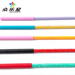 Laser Holographic Rhythmic Gymnastics Ribbon Sticks and Ribbon Rods, Professional Domestic-Made for Children and Adults, Artistic Gymnastics Dance Ribbon Sticks