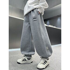 
Boys' spring and autumn versatile pants 2026 new medium and large children's thickened sports pants boys' trendy casual pants