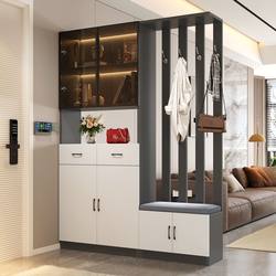Light Luxury Solid Wood Entryway Cabinet, Shoe Cabinet Integrated with Living Room, Small Apartment Screen Partition, Living Room Blocking Floor Cabinet, Storage Cabinet
