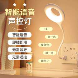 Intelligent Voice-Controlled Night Light Bulb USB Voice-Activated Sensor Bedroom Bedside Sleep Lamp for Home Use 2026 New Model Desk Lamp
