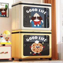 Clothes Storage Box, Large Capacity, Foldable Flip-Top Storage Box for Household Use, Toys, Clothes, Quilts, Storage Cabinet