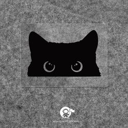 Cartoon Fun Black Cat Peeking Car Sticker for Cars, Electric Motorcycles, Luggage, Computer, Waterproof Body Sticker