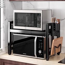 Kitchen Microwave Rack, Multi-Functional Multi-Layer Shelf, Oven Storage Rack, Household Countertop Rice Cooker Stand