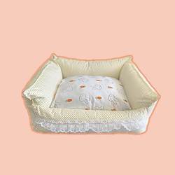 Spring and Autumn Square Nest, Removable and Washable Dog and Cat Bed, Suitable for Large, Medium, and Small Dogs, Pet Bed for All Seasons, Thickened Dog Mattress Nest Pad