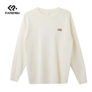 
Mortal Premium FARENEW lazy style round neck sweater men's long-sleeved pullover sweater high-end casual top