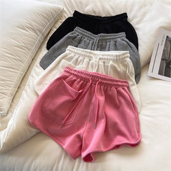 Women's Summer A-Line High-Waisted Loose Slimming Casual Wide-Leg Shorts for Home Exercise, Hot Girl Beach Hot Pants Trendy ins