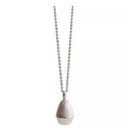 Dd Wu Xin and Zhou Yutong's Same Style Necklace, White Crystal Pine Cone Long Sweater Chain, New Autumn and Winter Model, Clear and Simple Design