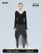 ICEDUST Winter Series Silver Onion Lace Splicing Irregular Design Mid-length Skirt for Women
