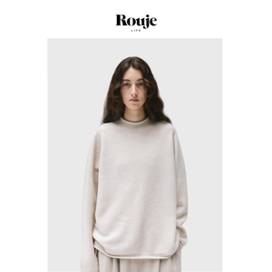 
[Ready Stock] Rouje Life Sweater Women's Autumn and Winter New Style High-Quality Half-Turtle Collar Wool Sweater Top