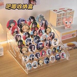 
Desktop display board Bar Chi peripheral sign storage box transparent acrylic multi-layer ladder display stand millet badge