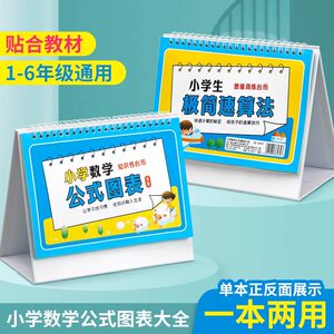 Primary school mathematical formula Daquan Taiwan calendar children's thinking training ninety -nine multiplication table units converts knowledge points summary
