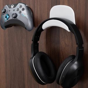 Punch-free computer headphone bracket wall hanging hanging head-mounted rack creative Bluetooth headset storage headphone rack
