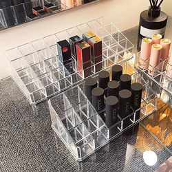 Transparent Lipstick Storage Box, Makeup and Skin Care Product Lipstick Glaze Desktop Storage Box, Lipstick Display Rack