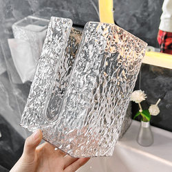 Light Luxury Face Towel Storage Box Tissue Box Wall-Mounted Kitchen Bathroom Toilet Bathroom Upside-Down Tissue Box Transparent