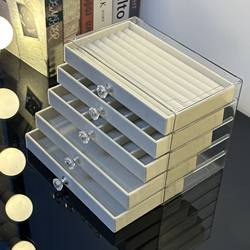 Five-Layer Jewelry Storage Acrylic Jewelry Box Drawer-Type Desktop Ring Necklace Earring Storage Box Jewelry Organizer