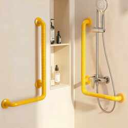 Barrier-Free Bathroom, Elderly Safety, Stainless Steel Handrails, Toilet for Disabled People, Household Toilet Suitable for Aging, Anti-Slip