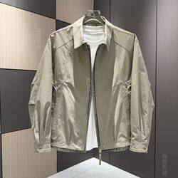 Fashionable Men's Clothing Early Spring New Men's Patchwork Plaid Fake Two-Piece Light Luxury Stylish Clean Fashionable Jacket Coat