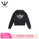 Boy By Boy Spring Trendy Brand Women's Hooded Sweatshirt Pattern Print Crystal Decorative Cloth Pullover W04006