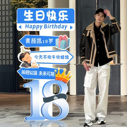 Happy Birthday Ceremony Kt Board Girl Scene Decoration Welcome Sign 18Th Birthday Party Atmosphere Props