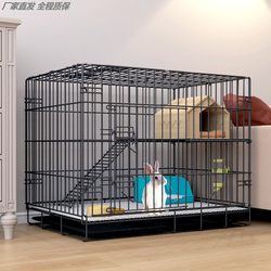 Rabbit Cage with Automatic Waste Cleaning, Indoor Household Extra-Large Rabbit Cage, Guinea Pig Villa, Special Cage for Hamsters