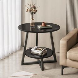 Sofa Side Table, Movable Small Coffee Table, Living Room Side Cabinet, Simple and Easy-To-Use Household Small Table, Storage Rack, Flower Stand