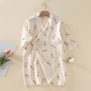 
Class A cotton children's pajamas summer thin bath towel bathrobe baby cartoon home clothes pajamas air conditioning clothes kd33
