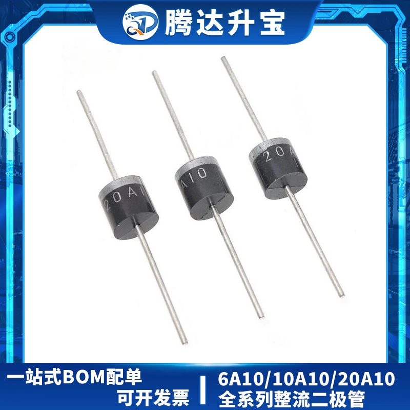 Diode chỉnh lưu 6A10 10A10 20A10 6A 10A 20A 1000V cắm trực tiếp điện áp cao dòng điện cao