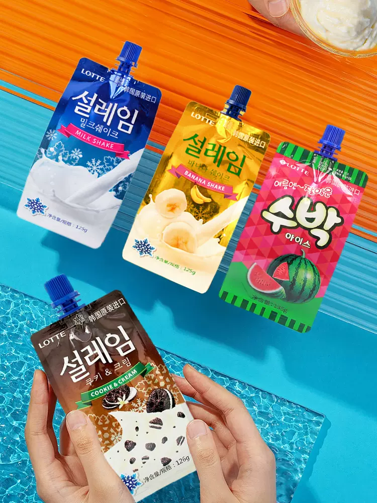 韩国进口 Lotte 乐天 雪来淋 乳酸菌雪糕 吸吸冰 6袋装 天猫优惠券折后￥39.9包邮（￥69.9-30）多味可选