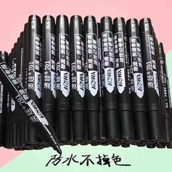 Black Marker Pen, Quick-Drying, Non-Staining, Dries in 1 Second, Suitable for Students and Office Use, Oil-Based Marker Pen, Writable