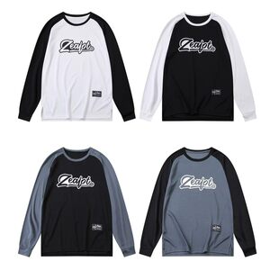 
Sports quick-drying long-sleeved shooting clothes round neck men's and women's fitness running and playing training sweat-wicking clothes T-shirt American tops