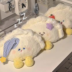 Cute Dumpling Pillow Plush Toy, Sleepy Dumpling Doll, Creative Sleeping Comfort Doll, Birthday Gift for Women