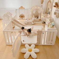 Moon Story Little House Children's Playpen Floor-Based Baby Safety Fence Living Room Home Crawling Mat Baby Room