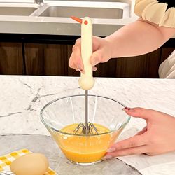 Semi-automatic stainless steel egg beater egg mixer