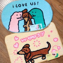 Korean Joguman Carpet Floor Mat Cute Cartoon Home Carpet Floor Mat Living Room Bedroom Household Foot Mat ins Style