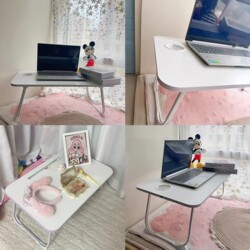 Small Bed Table for Students in Dormitory, Upper Bunk Study Desk, Foldable Laptop Table, Small Home Desk