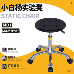 Laboratory Anti-Static Stool, Workshop Assembly Line Adjustable Rotating Stool, School Office Pu Foam Breathable Chair