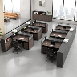 Staff Office Desk and Chair Combination, Simple and Modern Staff Cubicles, Four or Six-Person Desks, Screen Workstations, Computer Desks