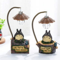 Cartoon Totoro Table Lamp, Creative and Practical Micro-Landscape Night Light, Bedroom Decoration, Hayao Miyazaki Birthday Gift