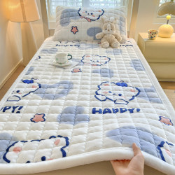Autumn and Winter Milk Velvet Mattress Topper for Student Dormitory 90X190 Bed Mattress Winter Fleece Warm Thickened Sleeping Pad