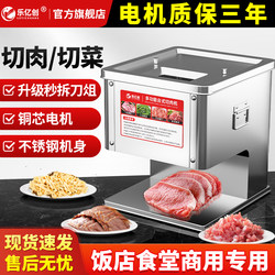 Leyichuang Meat Slicer Commercial Electric Fully Automatic Multifunctional Small Fresh Meat Slicer for Cutting Vegetables, Meat Shreds, Mincing, and Slicing