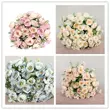 Hoa mẫu đơn Yuhan 10 đầu, hoa giả, hoa hồng, trang trí phòng khách, bó hoa phong cách Châu Âu, hoa hàng rào cành mai giả Cây hoa trang trí