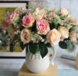 Trang trí nhà cửa hoa để bàn hoa 12-dĩa sâm panh hoa hồng mô phỏng đám cưới hoa hồng cầm tay hoa hồng hoa mô phỏng hoa hồng hoa mộc lan giả hoa giả leo Cây hoa trang trí